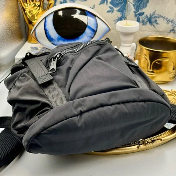 🆕 DIESEL 🧿 NWOT Black Nylon Monogrammed Backpack - Picture 6 of 13